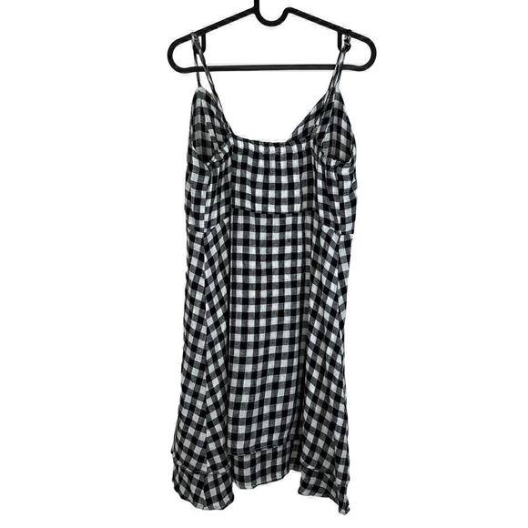 Rails x REVOLVE Linen Blend Dress Size Medium August Gingham Checked Print - Picture 3 of 8